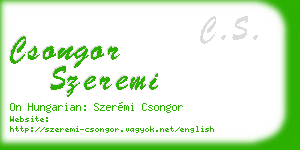 csongor szeremi business card